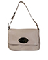 Turn Lock Flap Satchel, &pound;110, Handbags, Cream, Leather, Front view